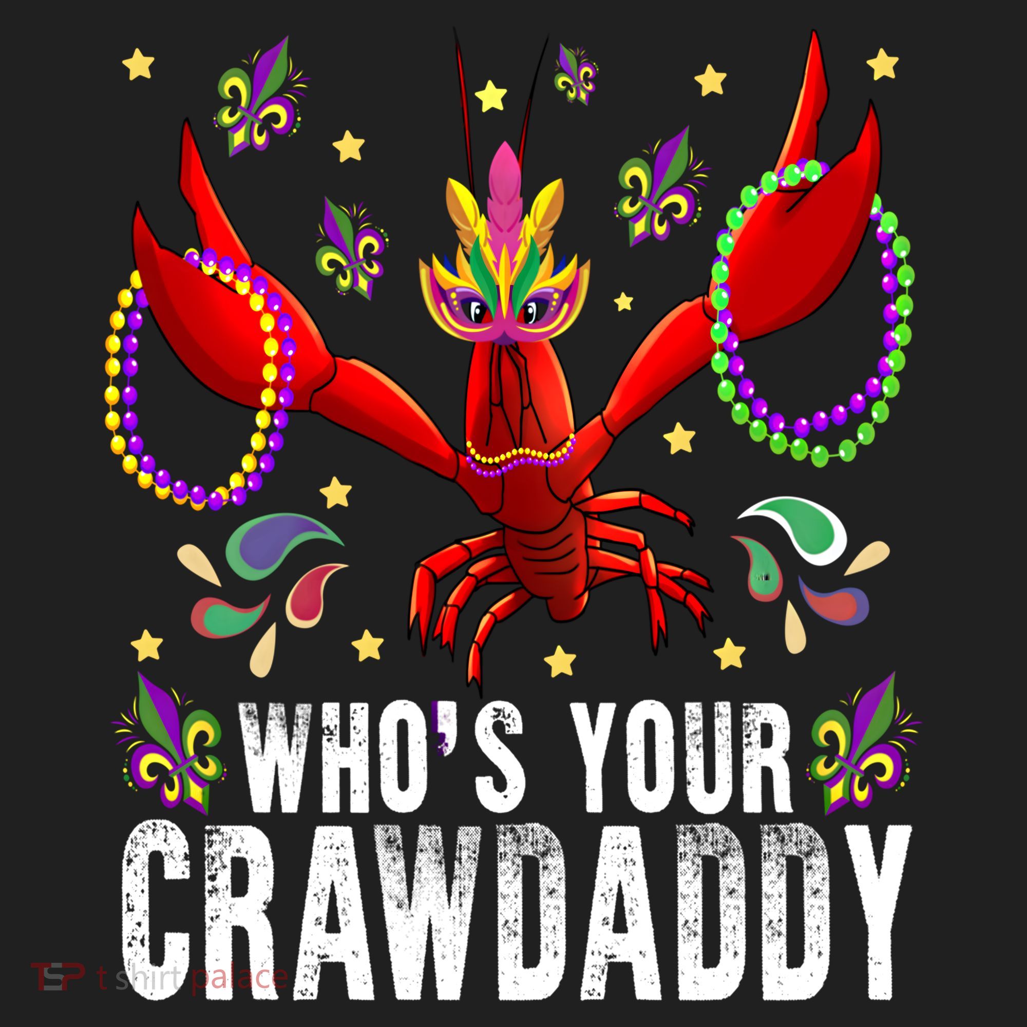 Whos Your Crawdaddy Mardi Gras Crawfish Jester Beads Funny Gift Hat