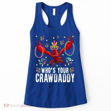 Whos Your Crawdaddy Mardi Gras Crawfish Jester Beads Funny Gift Women's Tank Top