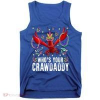 Whos Your Crawdaddy Mardi Gras Crawfish Jester Beads Funny Gift Tank Top thumb 0