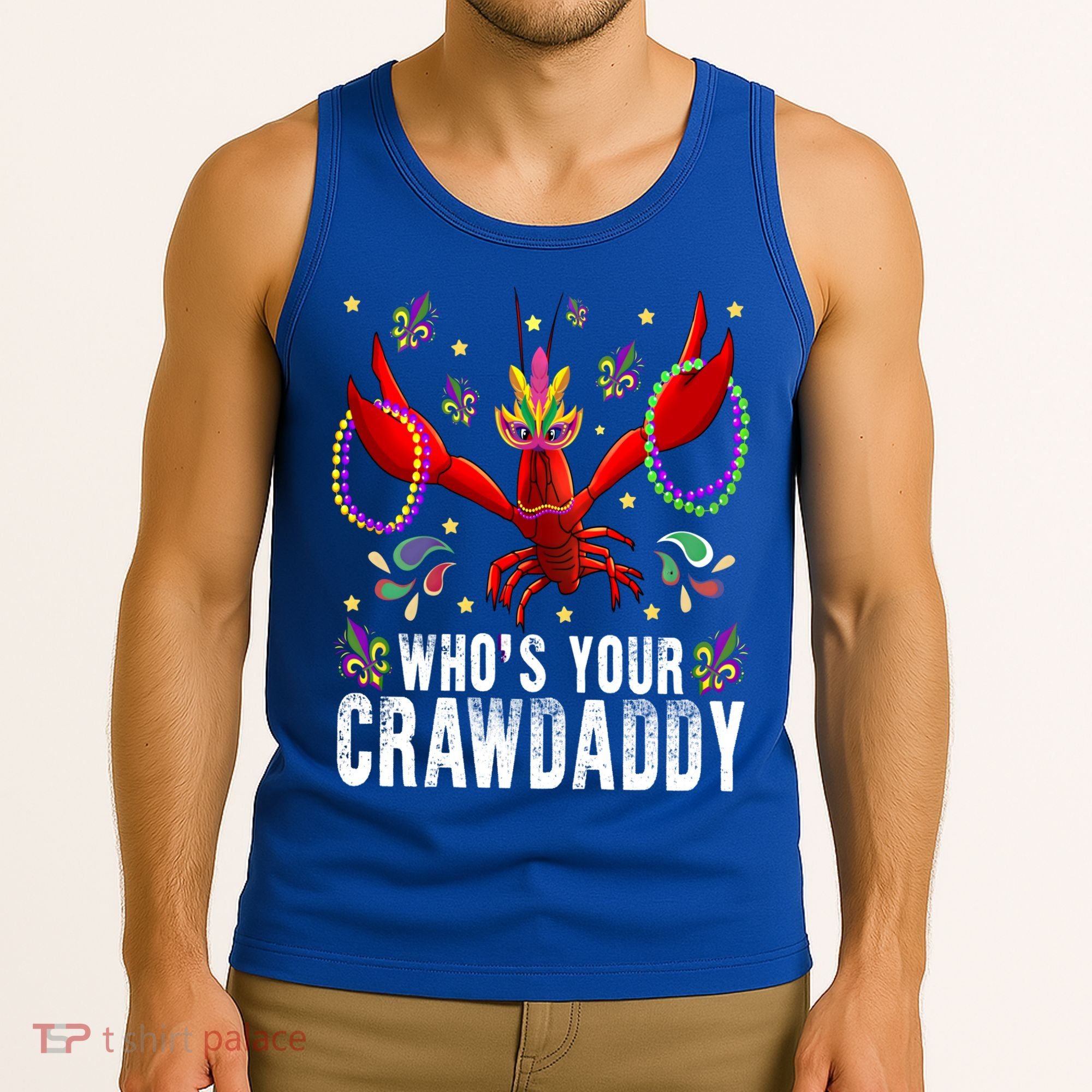 Whos Your Crawdaddy Mardi Gras Crawfish Jester Beads Funny Gift Tank Top