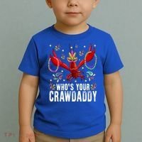 Whos Your Crawdaddy Mardi Gras Crawfish Jester Beads Funny Gift Toddler T-Shirt thumb 2