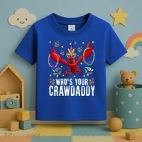 Whos Your Crawdaddy Mardi Gras Crawfish Jester Beads Funny Gift Toddler T-Shirt thumb 3