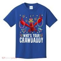 Whos Your Crawdaddy Mardi Gras Crawfish Jester Beads Funny Gift Kids T-Shirt thumb 0
