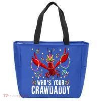 Whos Your Crawdaddy Mardi Gras Crawfish Jester Beads Funny Gift Tote Bag thumb 0