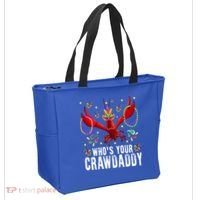 Whos Your Crawdaddy Mardi Gras Crawfish Jester Beads Funny Gift Tote Bag thumb 2