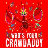 Whos Your Crawdaddy Mardi Gras Crawfish Jester Beads Funny Gift Santa Hat thumb 1