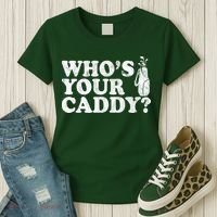 Whos Your Caddy Funny Golf Women's T-Shirt thumb 3