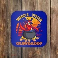 Who's Your Crawdaddy Cajun Crawfish Lobster Foodie Dad Gift Coaster thumb 0