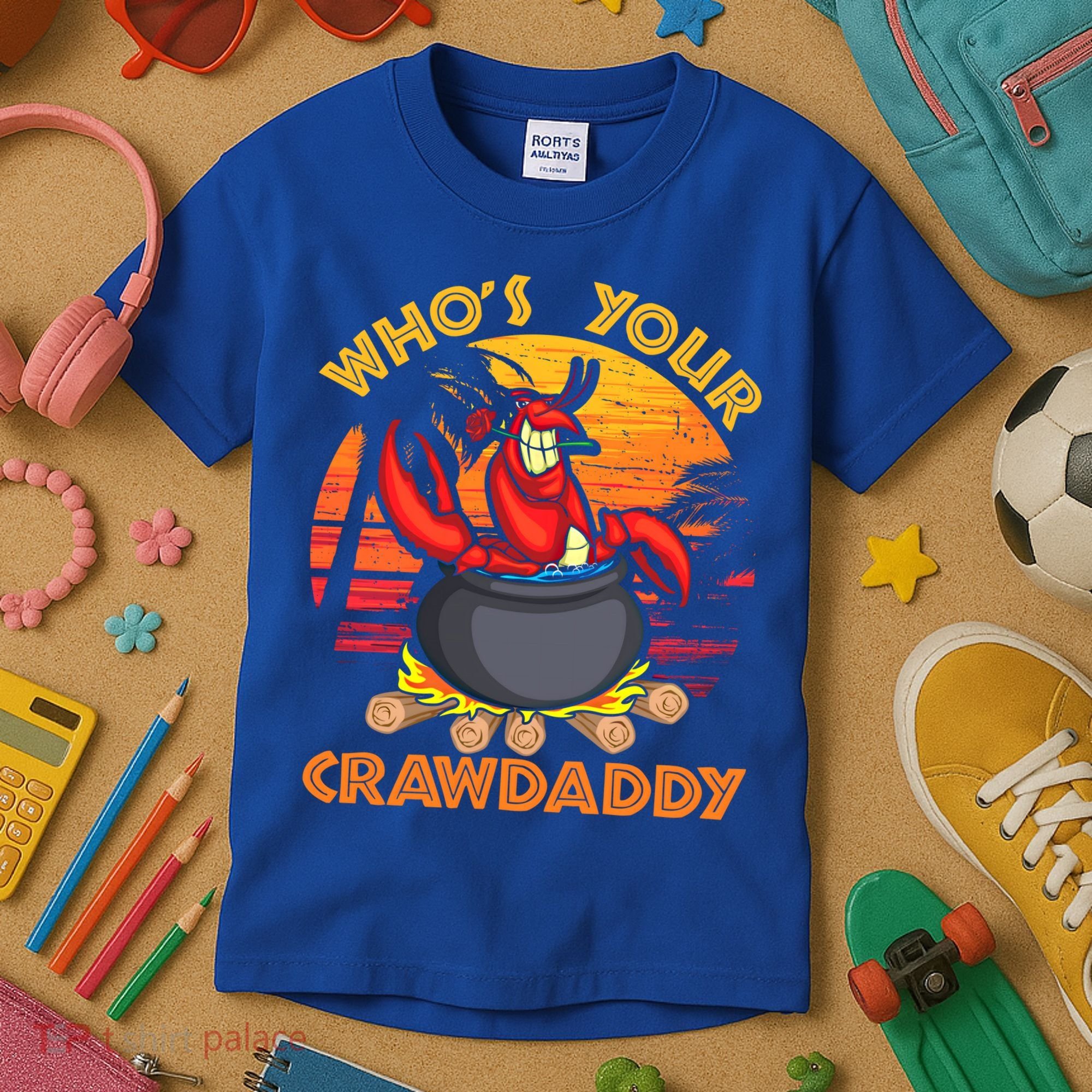 Who's Your Crawdaddy Cajun Crawfish Lobster Foodie Dad Gift Kids T-Shirt