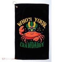 Who's Your Crawdaddy Carnival Mardi Gras Crab Mardi Gras Great Gift Golf Towel thumb 0