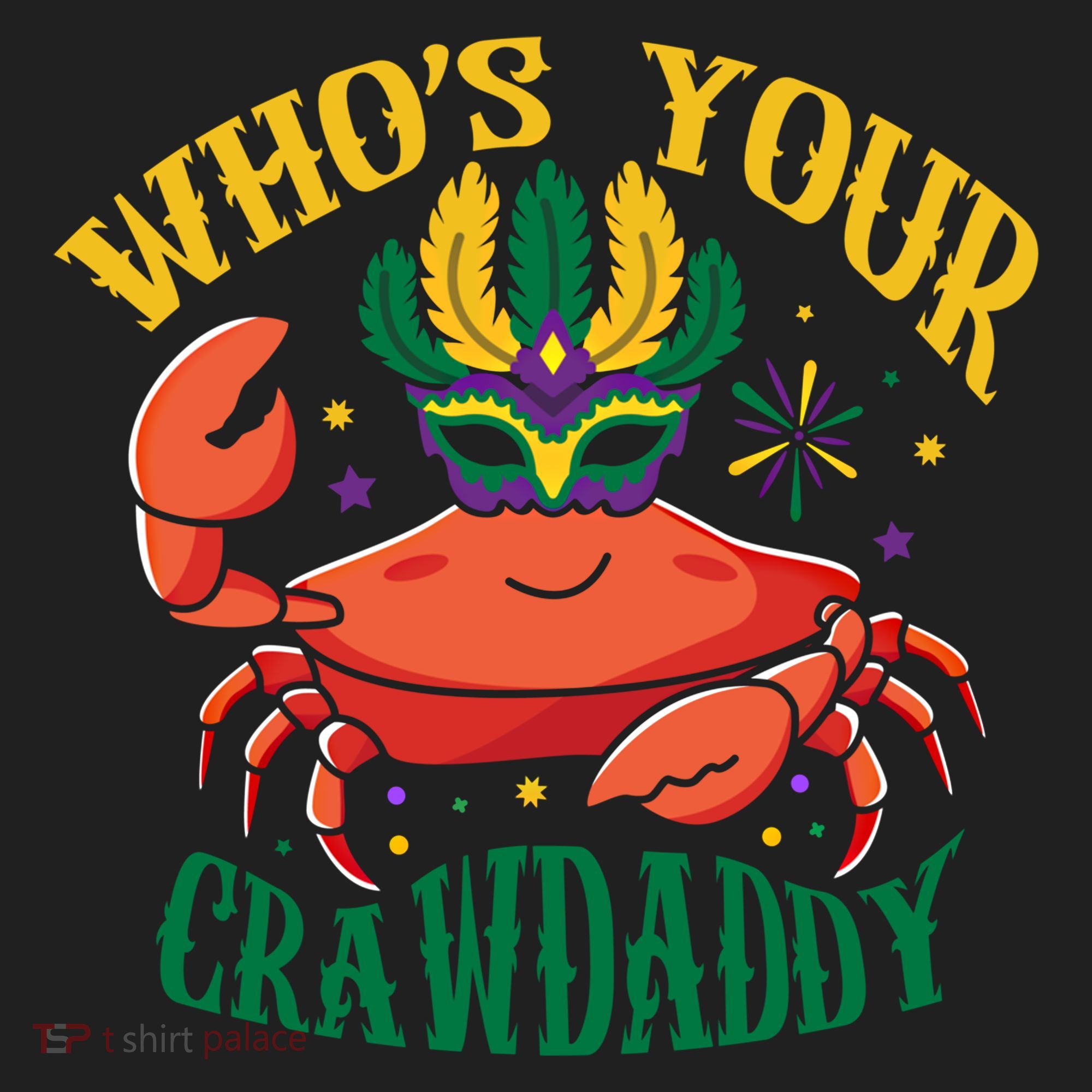 Who's Your Crawdaddy Carnival Mardi Gras Crab Mardi Gras Great Gift Golf Towel