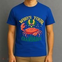 Who's Your Crawdaddy Carnival Mardi Gras Crab Mardi Gras Great Gift T-Shirt thumb 3