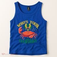 Who's Your Crawdaddy Carnival Mardi Gras Crab Mardi Gras Great Gift Tank Top thumb 2