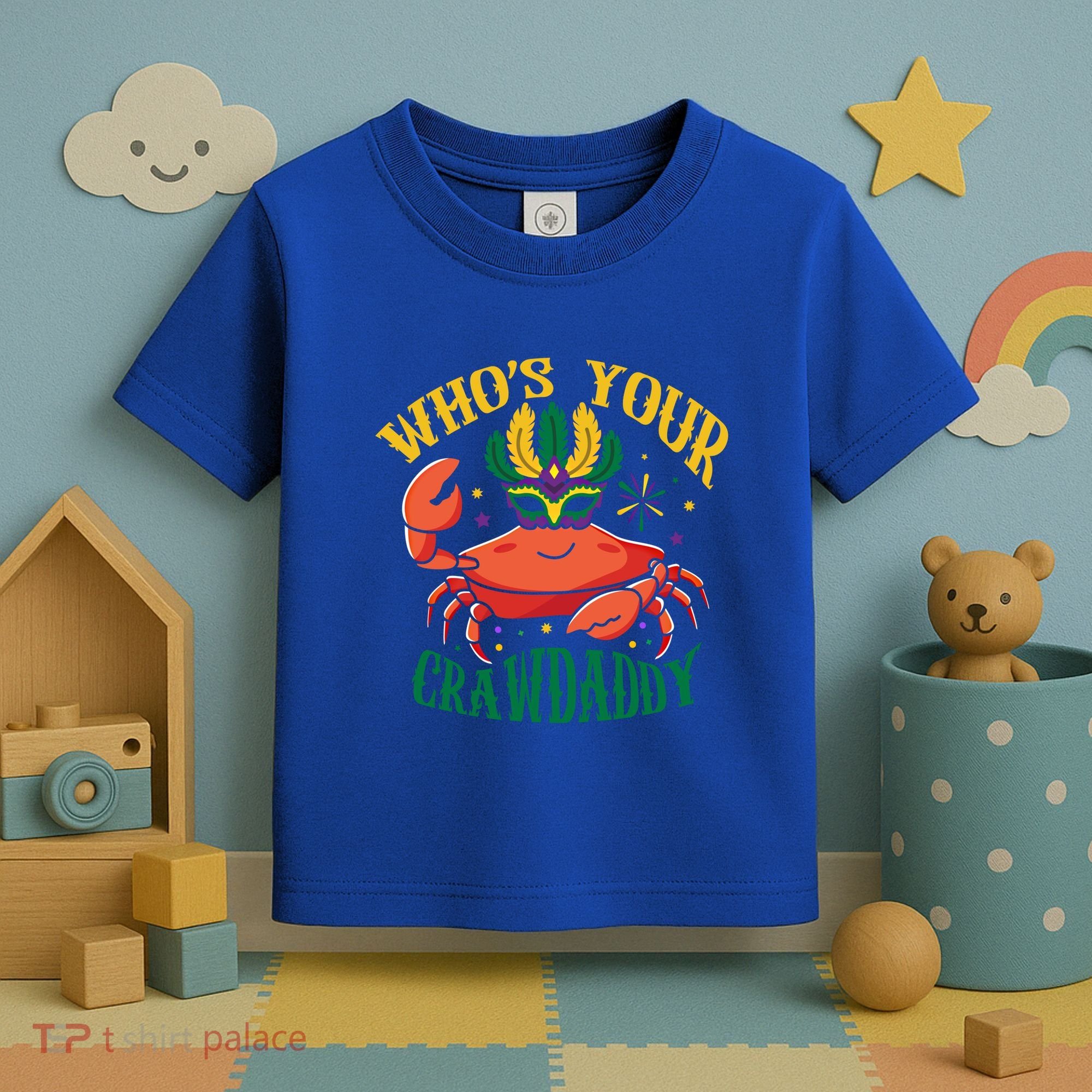 Who's Your Crawdaddy Carnival Mardi Gras Crab Mardi Gras Great Gift Toddler T-Shirt