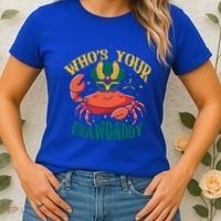 Who's Your Crawdaddy Carnival Mardi Gras Crab Mardi Gras Great Gift Women's T-Shirt thumb 2