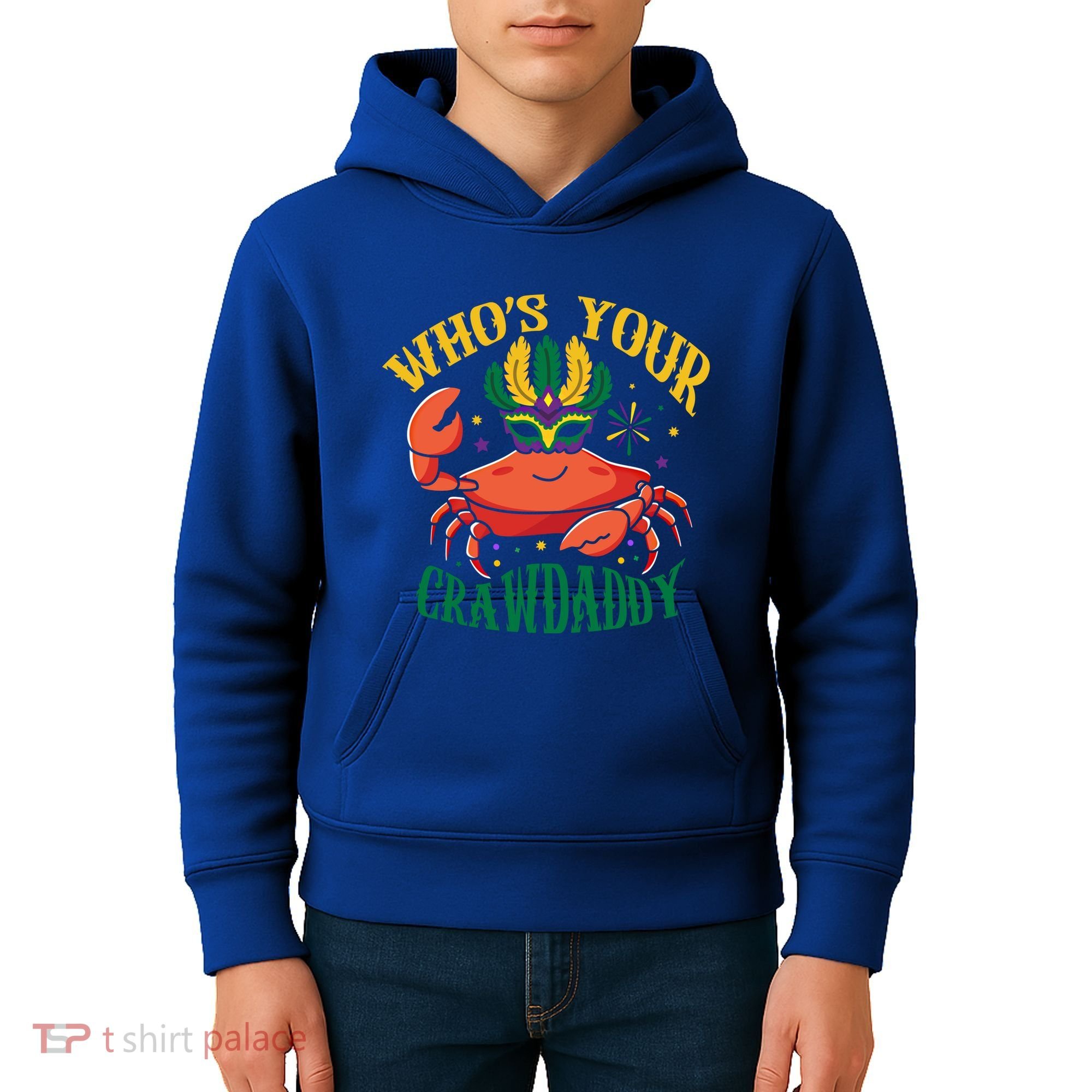 Who's Your Crawdaddy Carnival Mardi Gras Crab Mardi Gras Great Gift Kids Hoodie