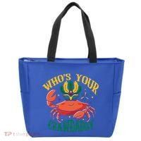 Who's Your Crawdaddy Carnival Mardi Gras Crab Mardi Gras Great Gift Tote Bag thumb 0