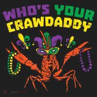 Whos Your Crawdaddy Crawfish Jester Beads Funny Mardi Gras Women's Sweatshirt thumb 2