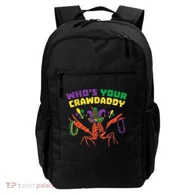 Whos Your Crawdaddy Crawfish Jester Beads Funny Mardi Gras Backpack