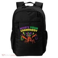 Whos Your Crawdaddy Crawfish Jester Beads Funny Mardi Gras Backpack thumb 0