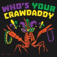 Whos Your Crawdaddy Crawfish Jester Beads Funny Mardi Gras Coaster thumb 2