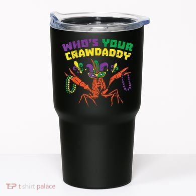 Whos Your Crawdaddy Crawfish Jester Beads Funny Mardi Gras Tumbler