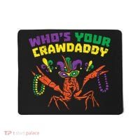 Whos Your Crawdaddy Crawfish Jester Beads Funny Mardi Gras Mousepad thumb 0
