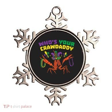 Whos Your Crawdaddy Crawfish Jester Beads Funny Mardi Gras Ornament