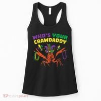 Whos Your Crawdaddy Crawfish Jester Beads Funny Mardi Gras Women's Tank Top thumb 0