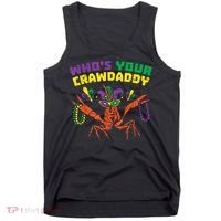 Whos Your Crawdaddy Crawfish Jester Beads Funny Mardi Gras Tank Top thumb 0
