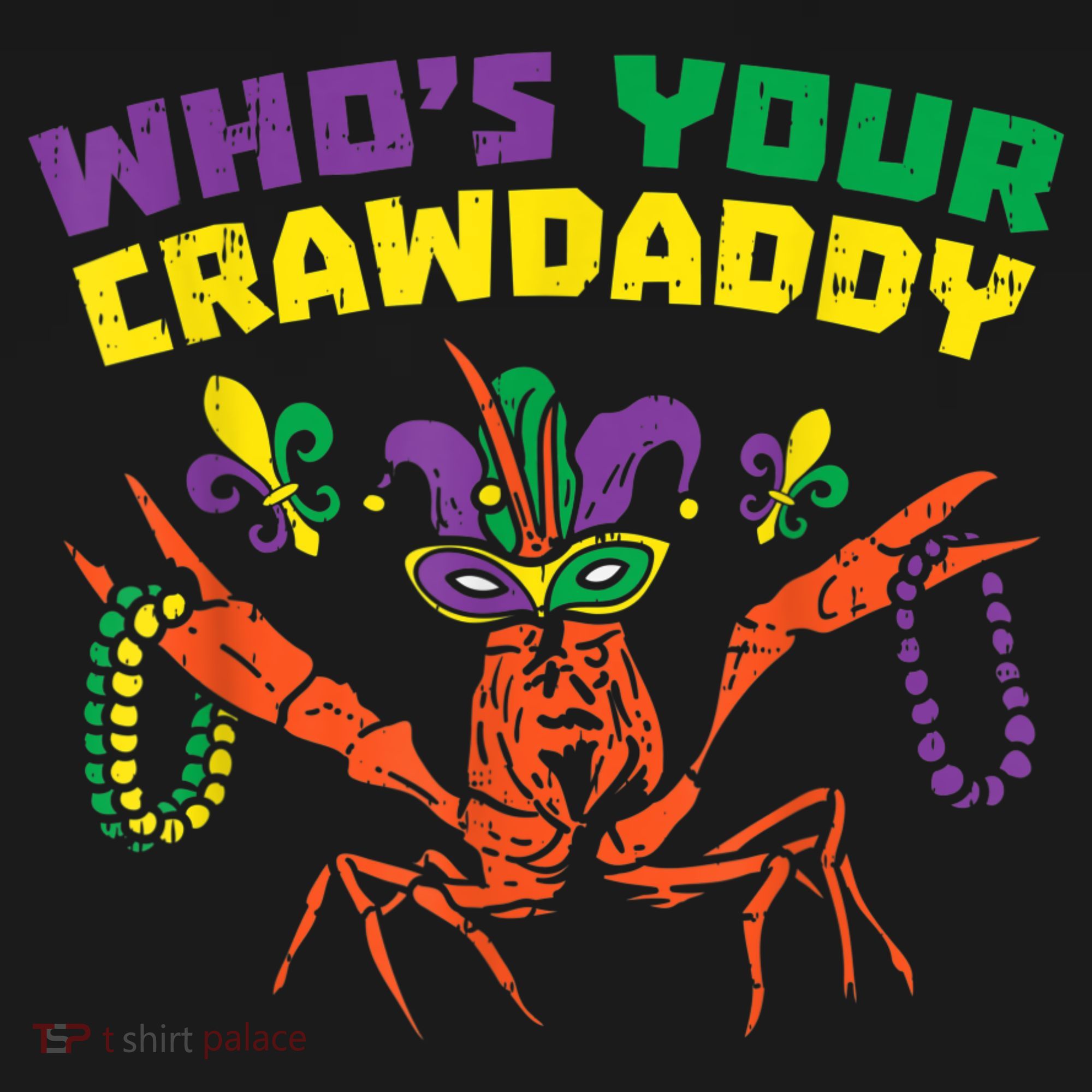 Whos Your Crawdaddy Crawfish Jester Beads Funny Mardi Gras Visor