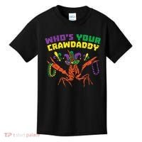 Whos Your Crawdaddy Crawfish Jester Beads Funny Mardi Gras Kids T-Shirt thumb 0