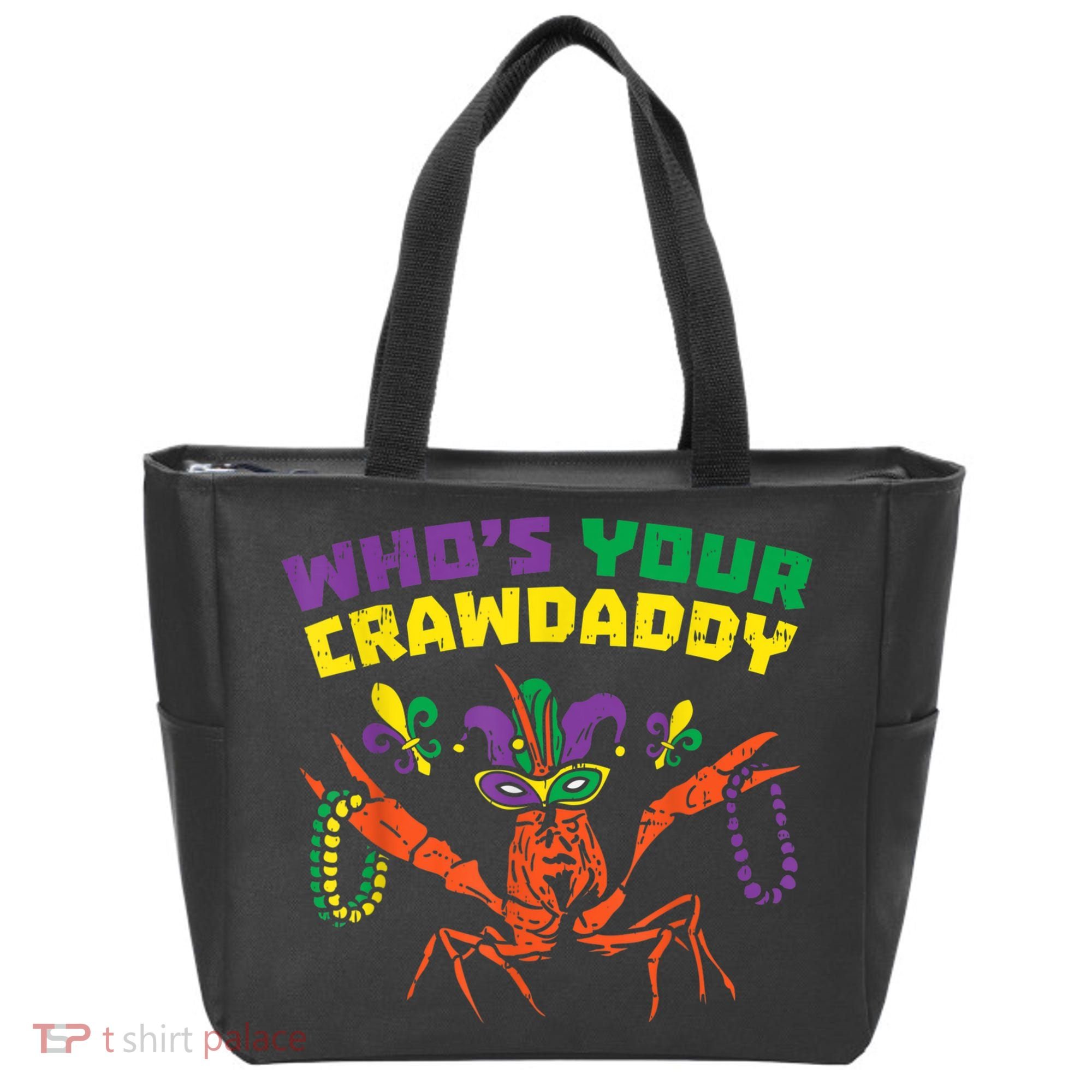 Whos Your Crawdaddy Crawfish Jester Beads Funny Mardi Gras Tote Bag