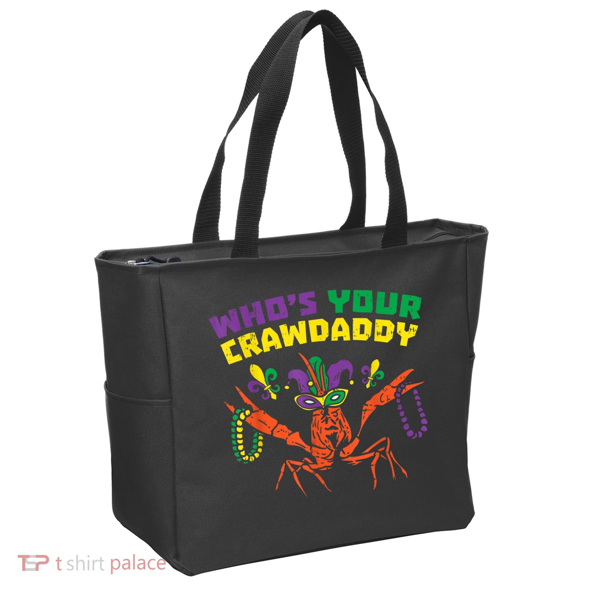 Whos Your Crawdaddy Crawfish Jester Beads Funny Mardi Gras Tote Bag