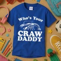 Who's Your Crawdaddy Funny Crawfish Boil Mardi Gras Cajun Cute Gift Kids T-Shirt thumb 3