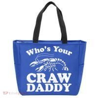 Who's Your Crawdaddy Funny Crawfish Boil Mardi Gras Cajun Cute Gift Tote Bag thumb 0