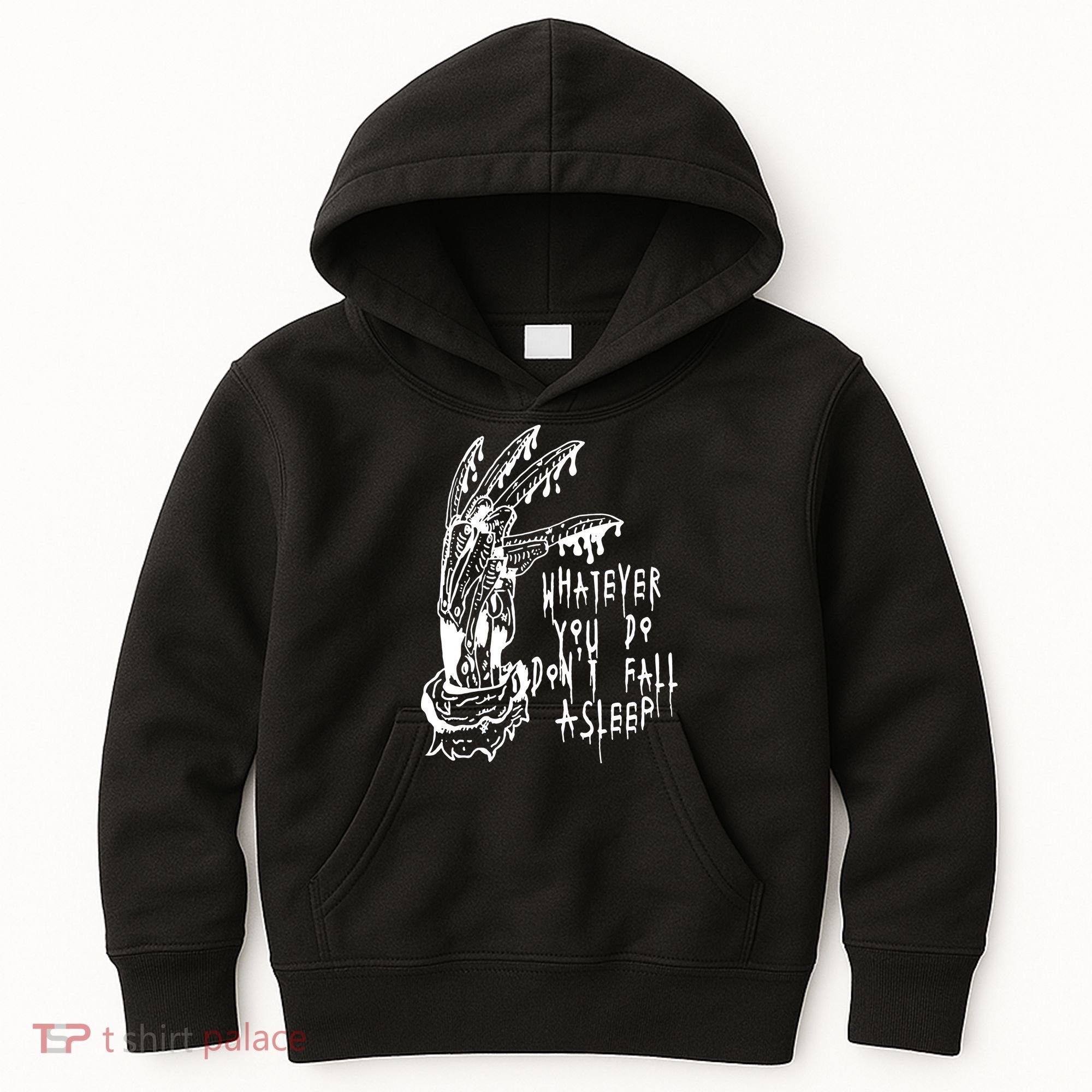 Whatever You Do Don't Fall Asleep Nightmare Horror Freddy Hand Halloween Costume Kids Hoodie