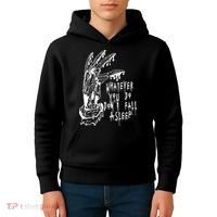 Whatever You Do Don't Fall Asleep Nightmare Horror Freddy Hand Halloween Costume Kids Hoodie thumb 4