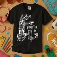 Whatever You Do Don't Fall Asleep Nightmare Horror Freddy Hand Halloween Costume Kids T-Shirt thumb 3