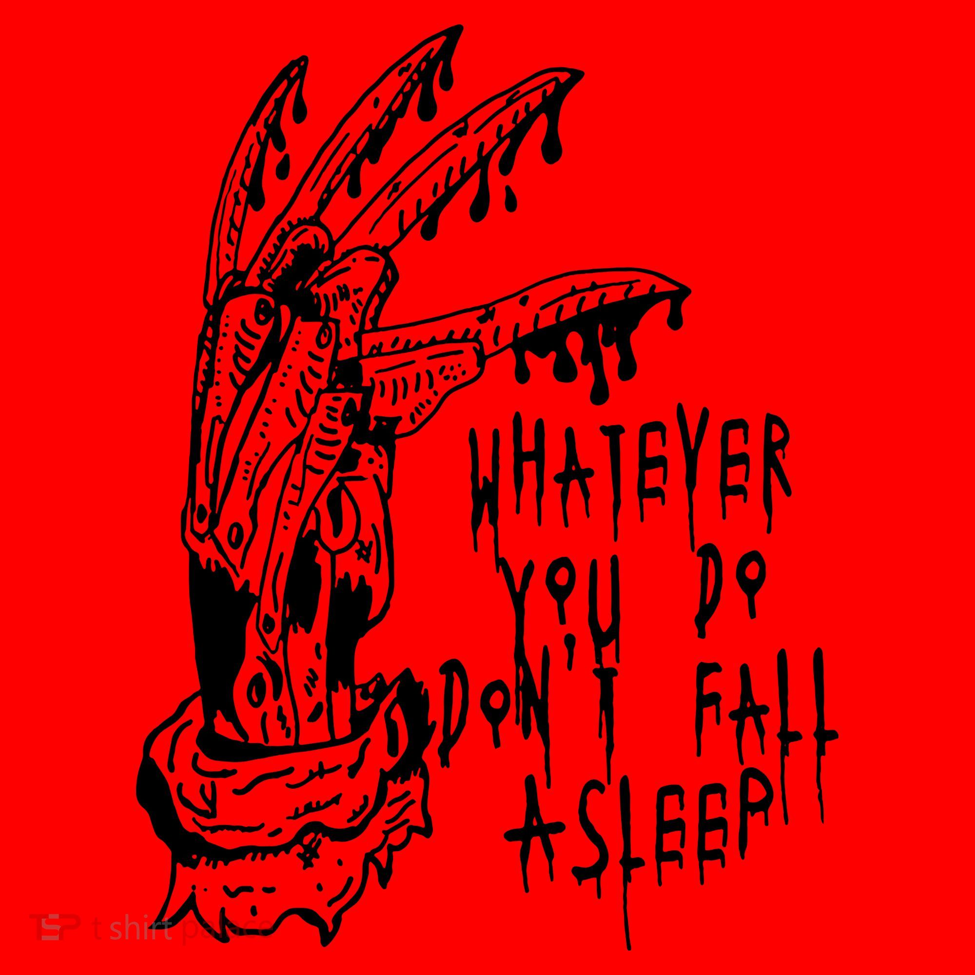 Whatever You Do Don't Fall Asleep Nightmare Horror Freddy Hand Halloween Costume Santa Hat