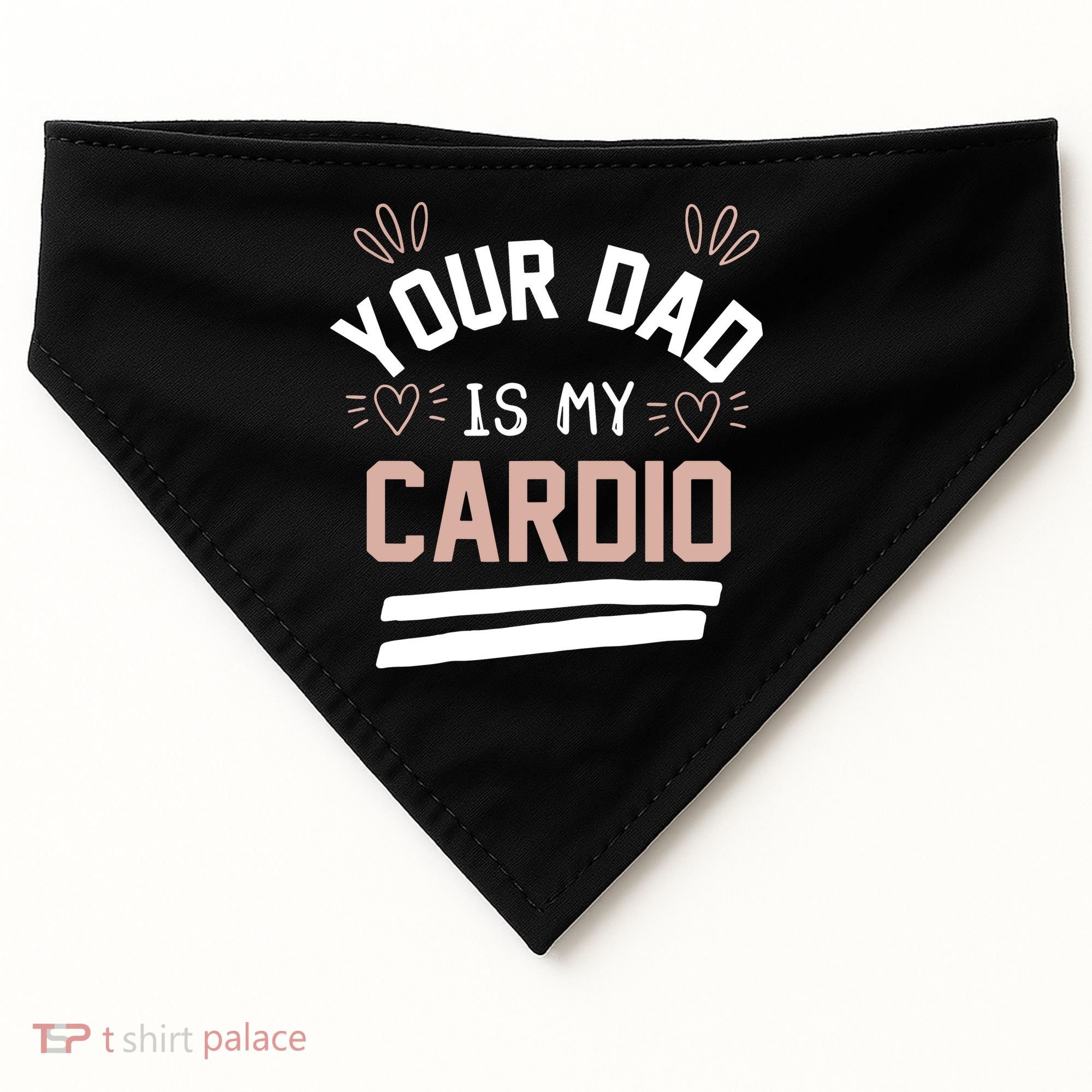 Womens YOUR DAD IS MY CARDIO USA-Made Doggie Bandana