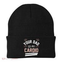 Womens YOUR DAD IS MY CARDIO Beanie thumb 0