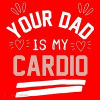 Womens YOUR DAD IS MY CARDIO Santa Hat thumb 1