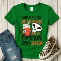 When You're Dead Inside Pumpkin Season Women's T-Shirt thumb 3