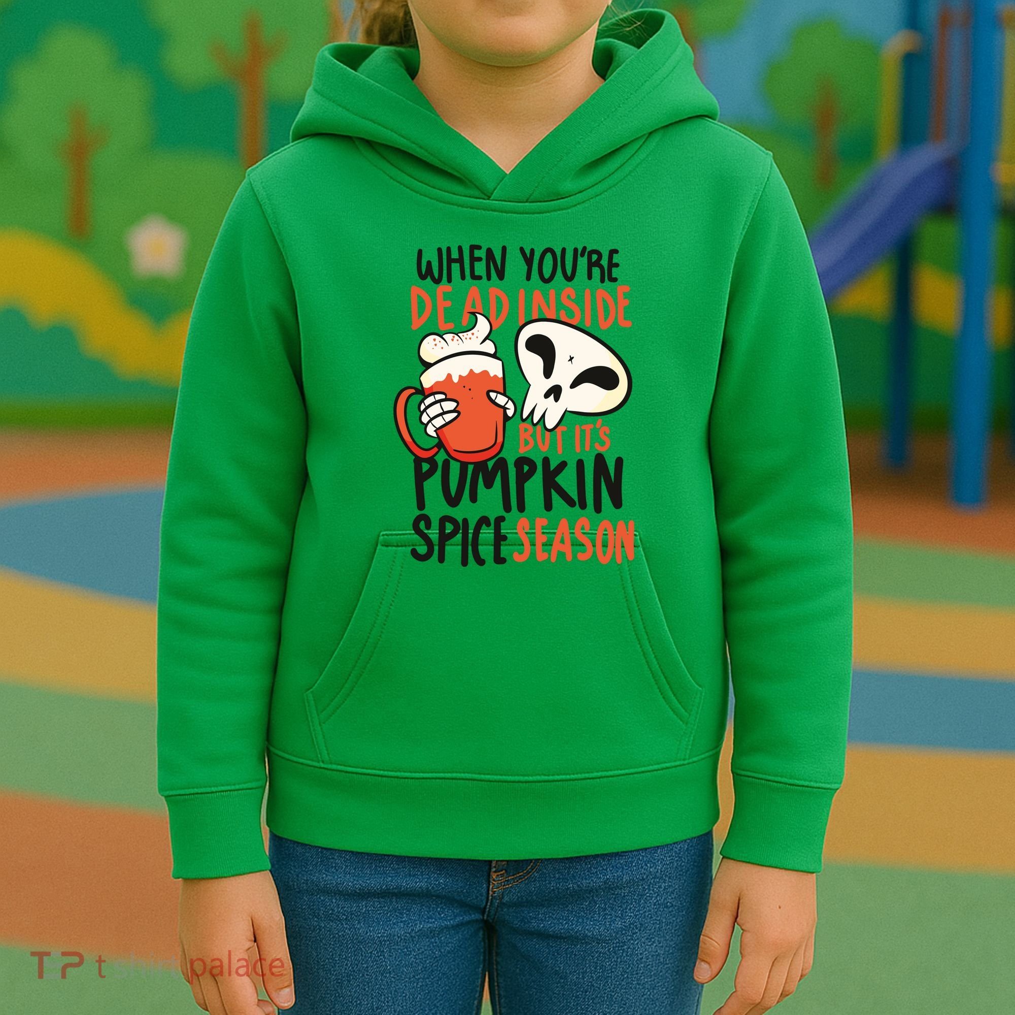 When You're Dead Inside Pumpkin Season Kids Hoodie