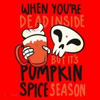 When You're Dead Inside Pumpkin Season Santa Hat thumb 1