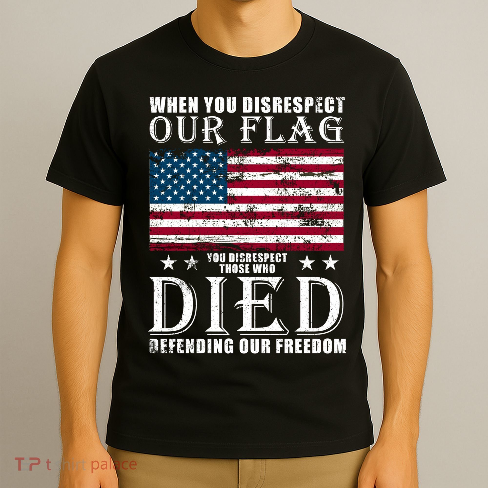 When You Disrespect Our Flag Veteran Memorial Day Gift T-Shirt