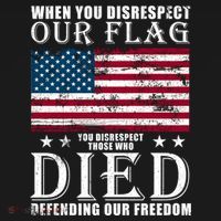When You Disrespect Our Flag Veteran Memorial Day Gift Women's Hoodie thumb 2