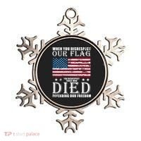When You Disrespect Our Flag Veteran Memorial Day Gift Ornament thumb 0