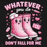 Whatever You Do Don't Fall For Me RN PCT CNA Nurse Valentine Women's Hoodie thumb 2